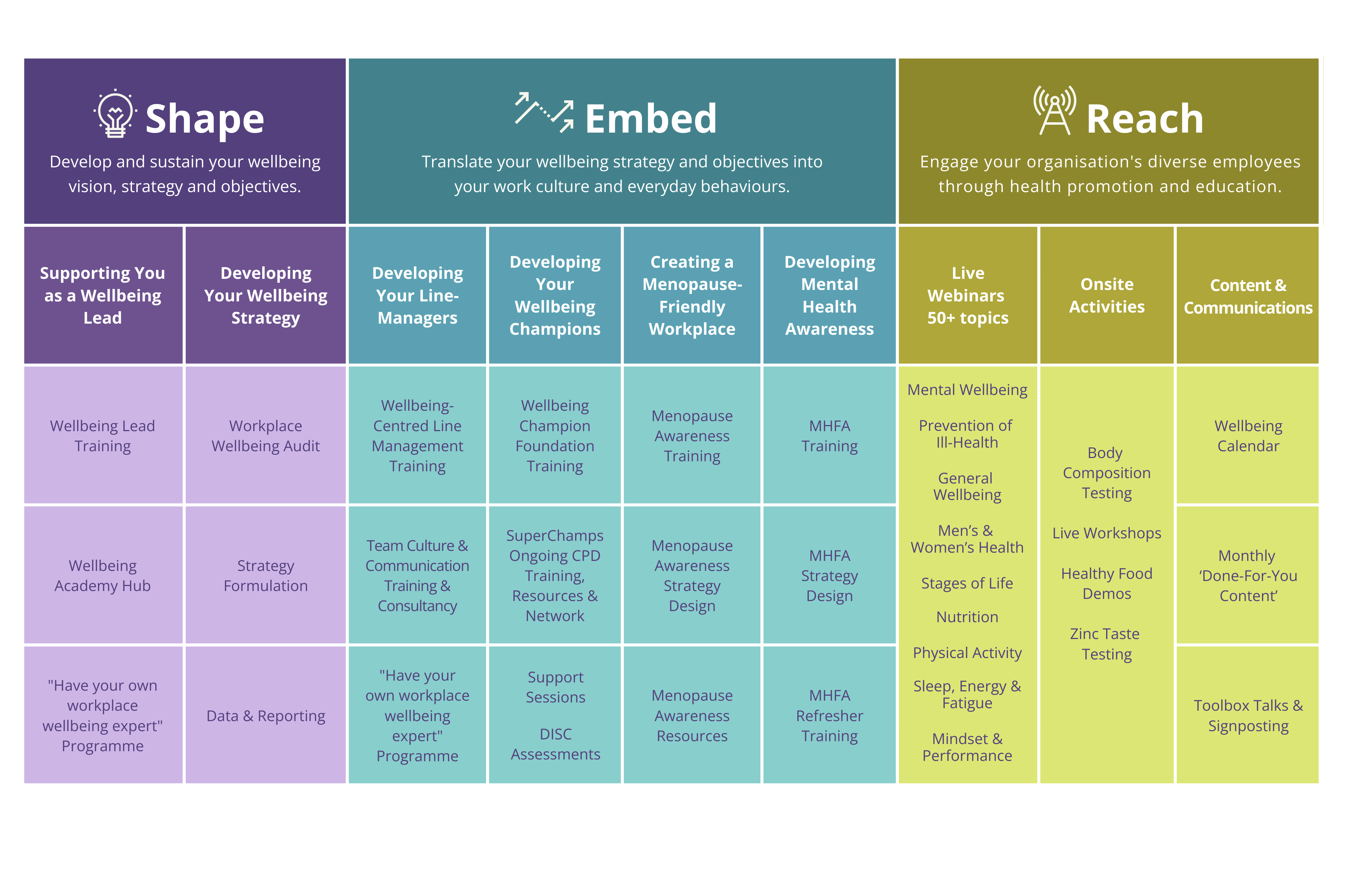 Workplace Wellbeing Building Blocks